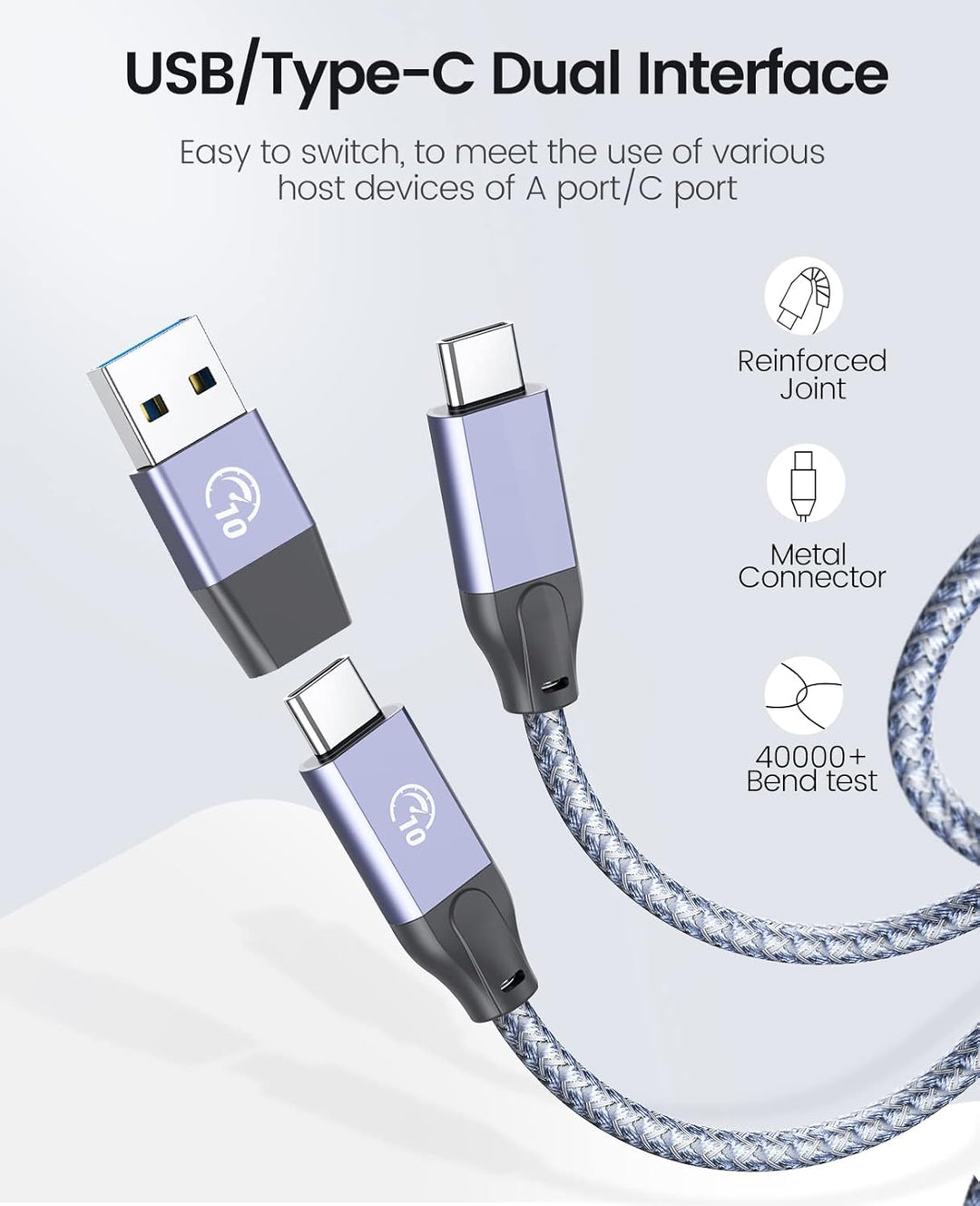 ORICO USB C Hub, USB 3.2 GEN 1 Hub mit TF/SD Kartenleser, 3 USB A Ports, 5 Gbps USB Verteiler, 0.5M