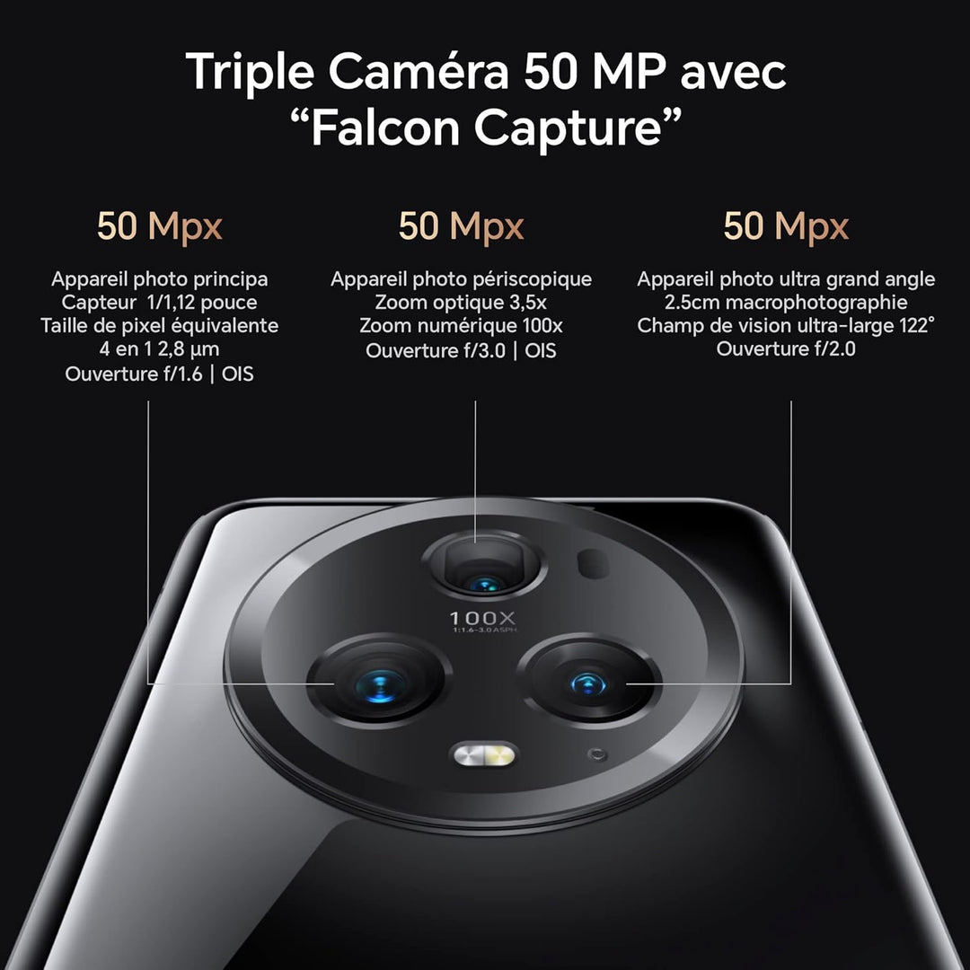 HONOR Magic5 Pro Smartphone, 5G, 12 + 512 GB, Black