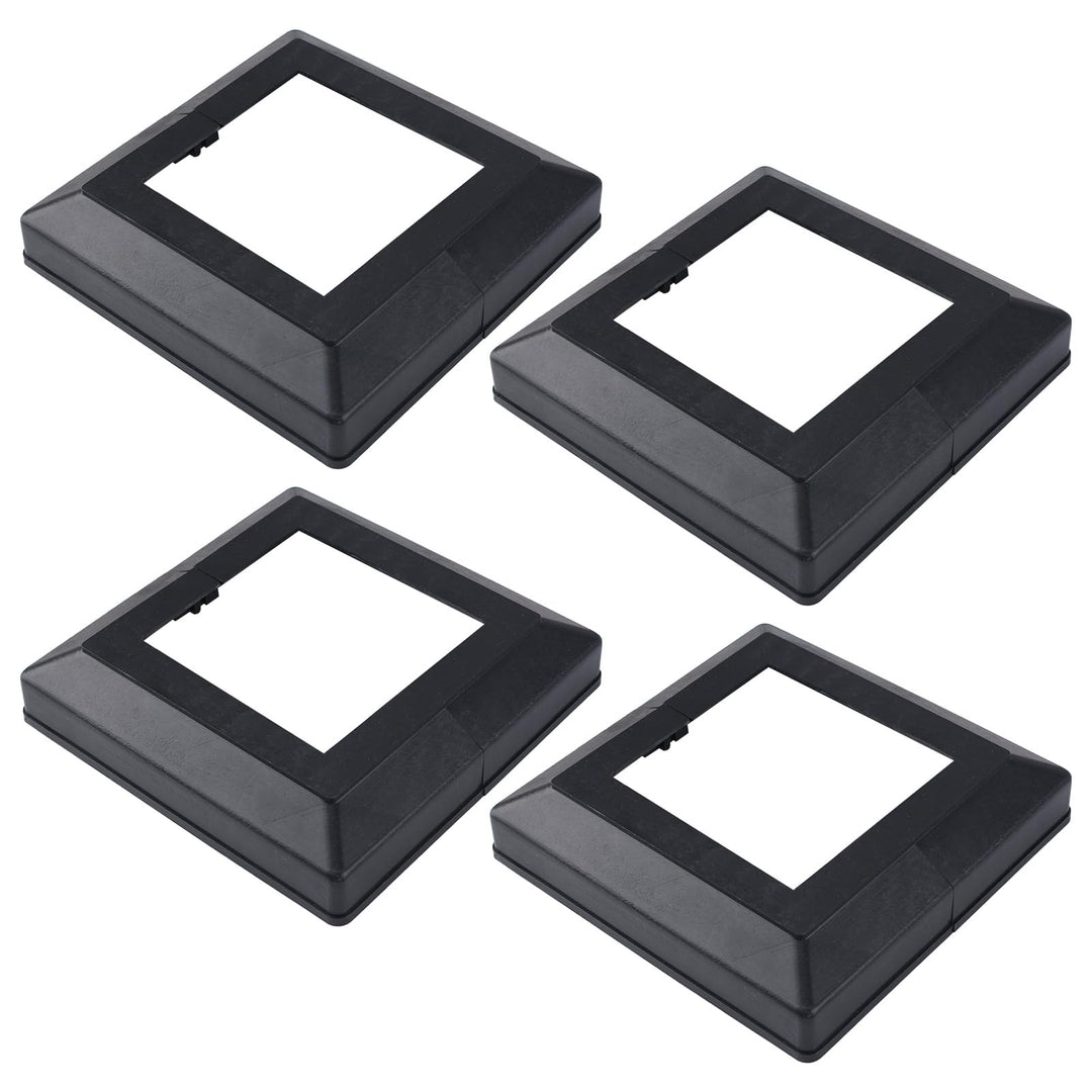 UFURMATE Pfostenbasisabdeckung, 4 Stück, 8,9 x 8,9 cm, Kunststoff-Pfosten-Abdeckplatten, dekorative
