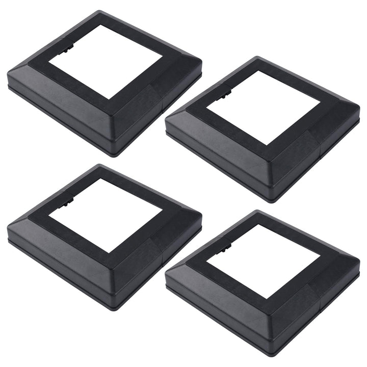 UFURMATE Pfostenbasisabdeckung, 4 Stück, 8,9 x 8,9 cm, Kunststoff-Pfosten-Abdeckplatten, dekorative