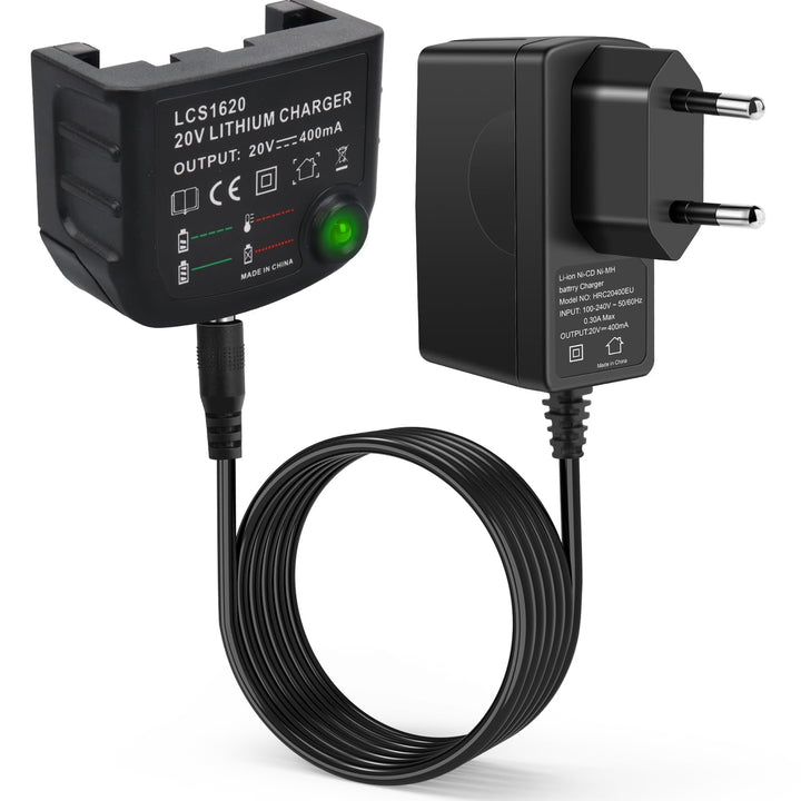 LCS1620 Ersatz Ladegerät Kompatibel mit Black & Decker, 18V /20V Lithium-Akku Ladegerät für BL2018 B