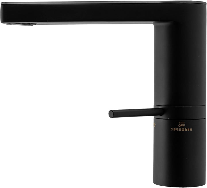 Rea Waschtischarmatur AMAR LCD BLACK LOW Wasserhahn Bad Badarmatur aus Messing Armatur für Waschbeck