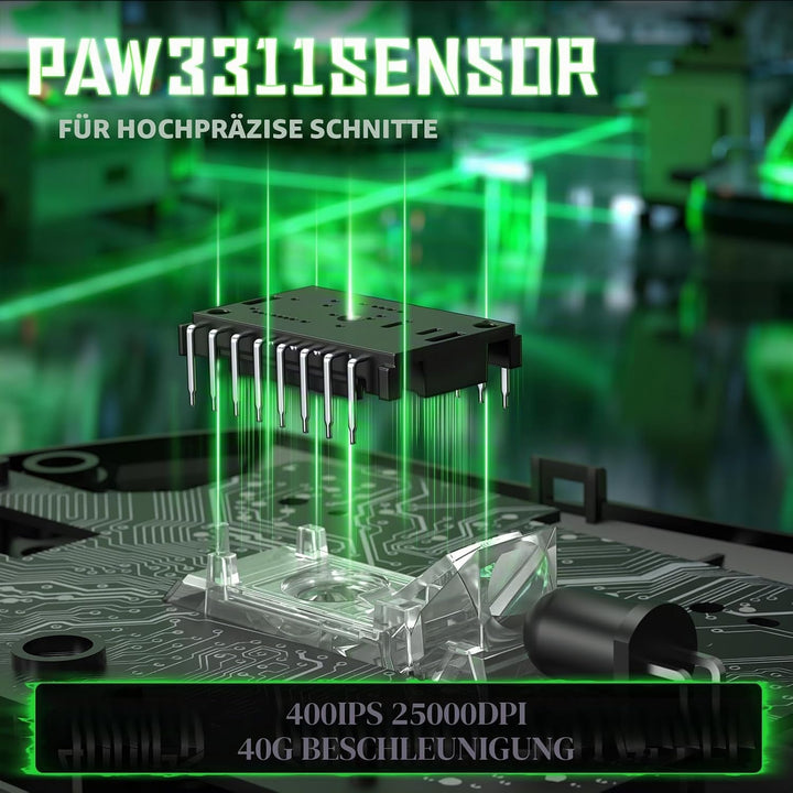 ATTACK SHARK V3 Kabellose Gaming-Maus mit Tape, 65g Ultraleicht, Optischer Sensor PAW3311 mit 25K DP