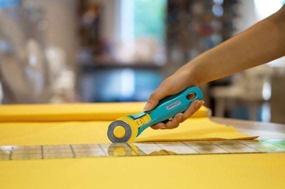 Semplix Schneidematten Set A2 Rollschneider Lineal Prym (grau/türkis) | A2 Schneidematte 60x45 cm se