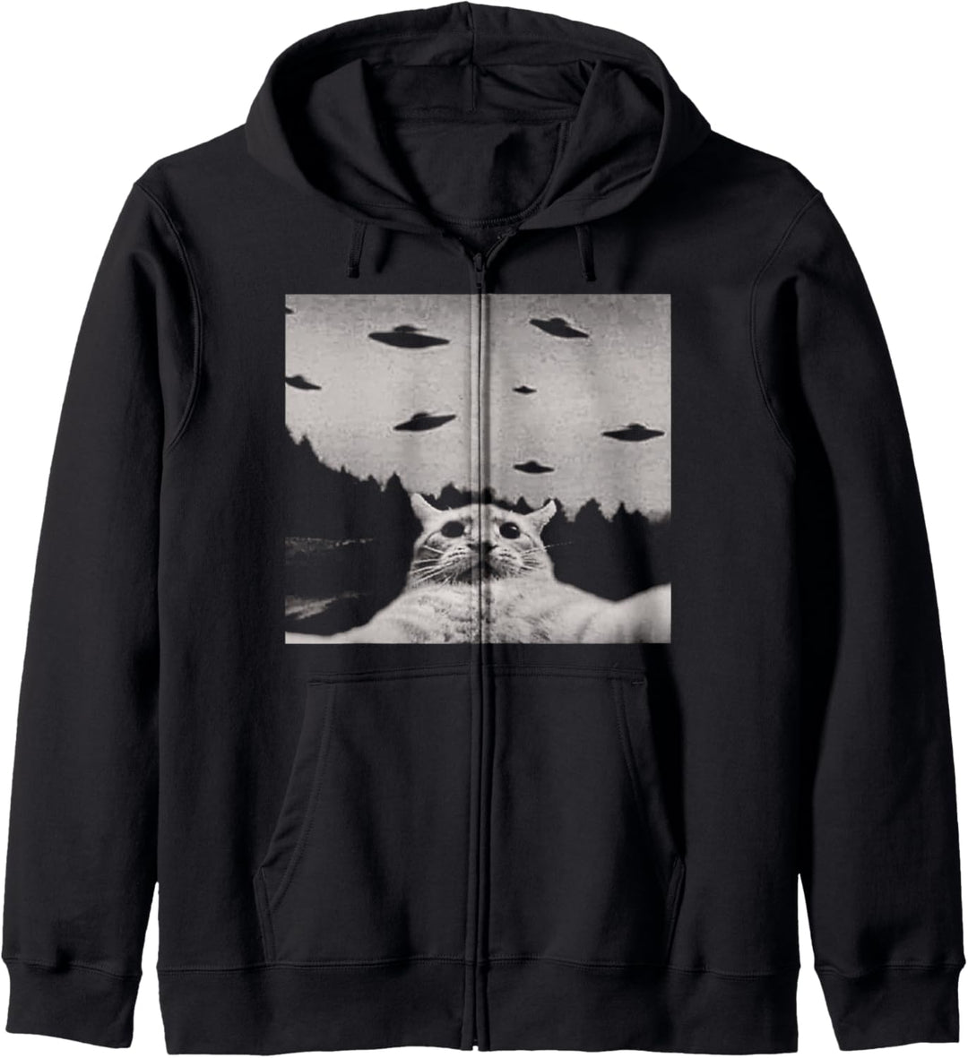 Alien UFO Funny Cat Kapuzenjacke