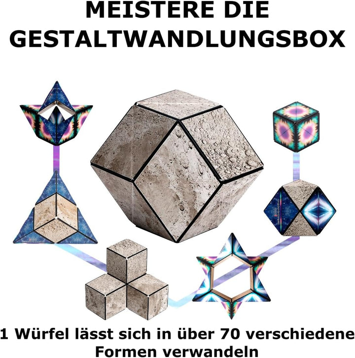 SHASHIBO Formwechsel-Box – Preisgekrönter, patentierter Zappelwürfel mit 36 Seltenerdmagneten – läss