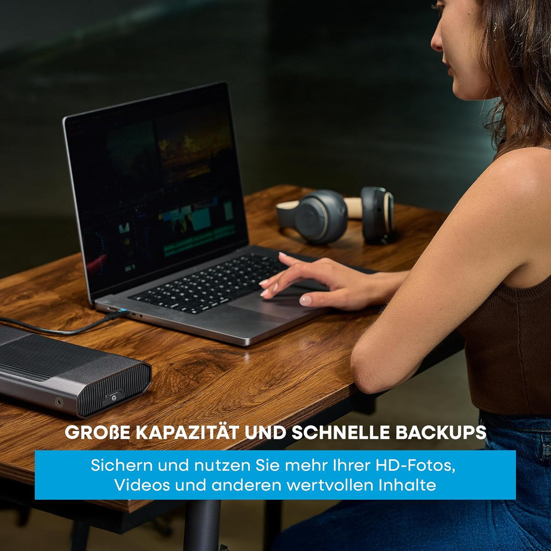 SanDisk PROFESSIONAL G-DRIVE 4 TB Desktop-Festplatte (schnelle Backups, 250 MB/s Lese- und Schreibge