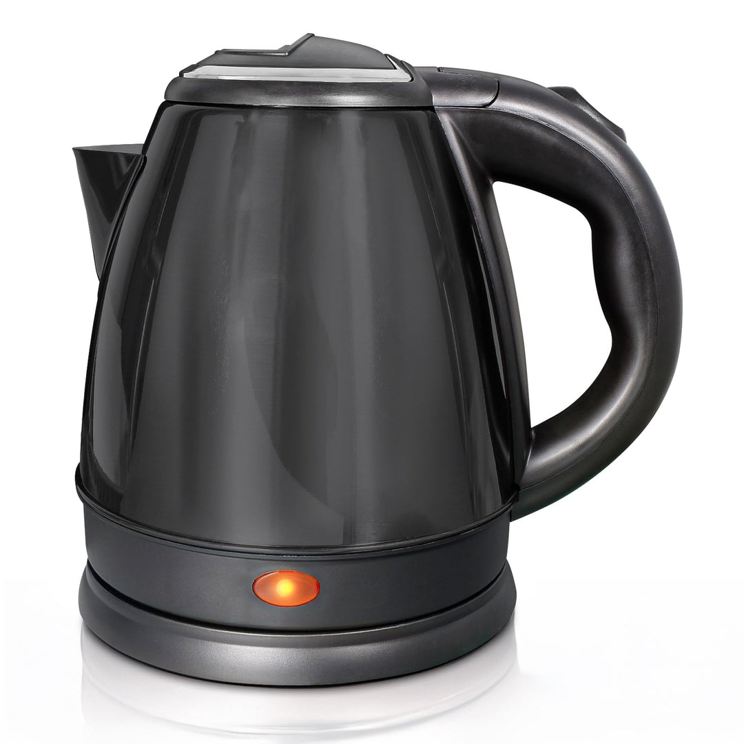 Edelstahl-Wasserkocher XD14 elektrisch – 1,2 Liter, 1.500 W – mit Abschaltautomatik (Schwarz), Schwa