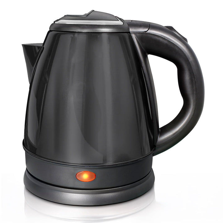 Edelstahl-Wasserkocher XD14 elektrisch – 1,2 Liter, 1.500 W – mit Abschaltautomatik (Schwarz), Schwa