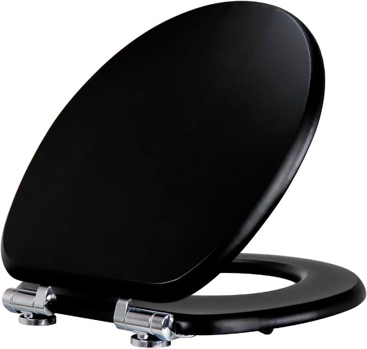 Fanmitrk WC Sitz Bambus mit Absenkautomatik, Dicke Bamboo Toilettendeckel, Hochwertiger Toilettensit