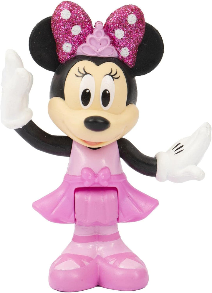 Disney Minnie MCN172, 2 bewegliche Figuren, 7,5 cm, mit Zubehör, Thema Ballerina, Spielzeug für Kind