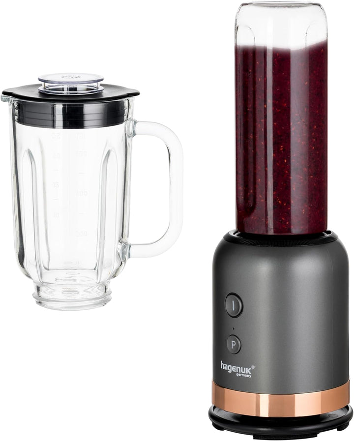 2in1 Glasmixer To Go | 350 Watt | Glasmixbehälter | To Go Becher aus Tritan Kunststoff | BPA Frei