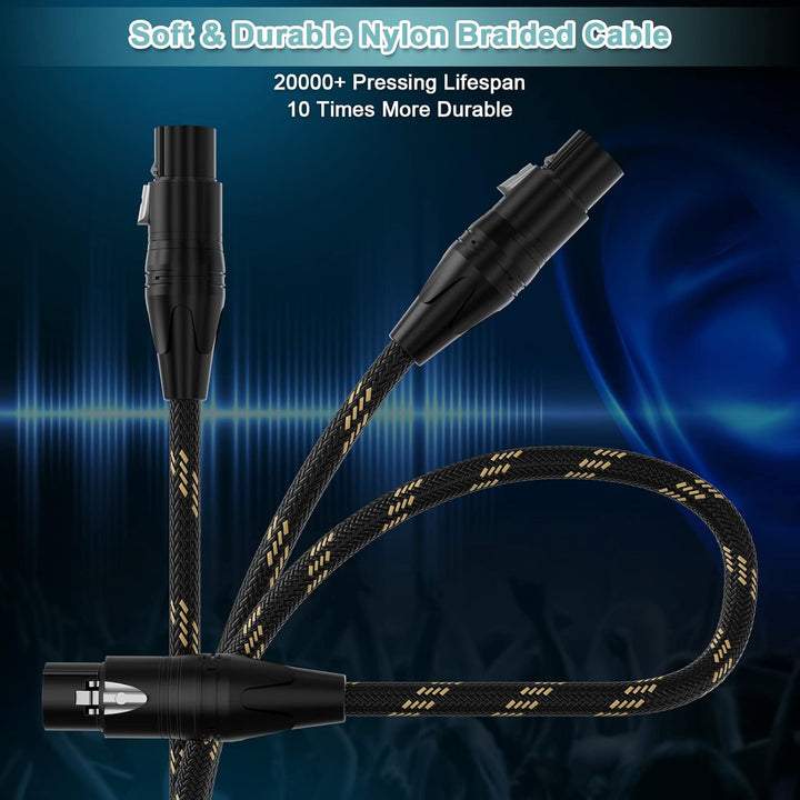 XLR auf 1/4 Kabel, XLR-Buchse auf 1/4 Kabel, 7,6 m, TRS auf 6,35 mm, 1/4 Zoll auf symmetrisches Mikr