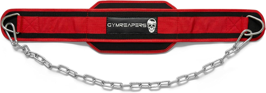 Gymreapers Dip-Gürtel mit Kette für Gewichtheben, Klimmzüge, Dips – robuste Stahlkette für zusätzlic