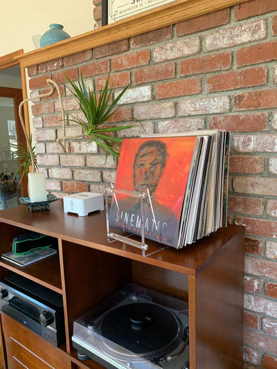 HIIMIEI Schallplatten Aufbewahrung,Acyrl Abnehmbar Schallplattenständer zum Vinyl Aufbewahrung | LP