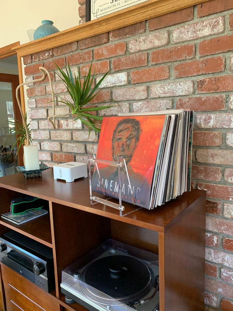 HIIMIEI Schallplatten Aufbewahrung,Acyrl Abnehmbar Schallplattenständer zum Vinyl Aufbewahrung | LP