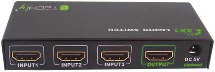 Techly IDATA-HDMI-4K31 HDMI Switch 4K, UHD, 3D, 3 Wege Schwarz