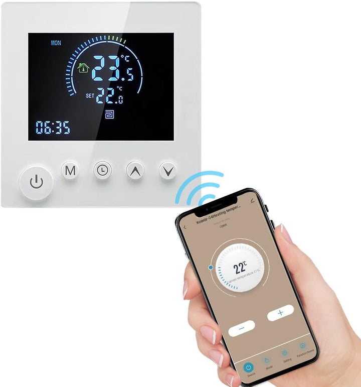Ejoyous Thermostat Fussbodenheizung, Thermostat Heizung Smart Digital Raumthermostat Wandthermostat