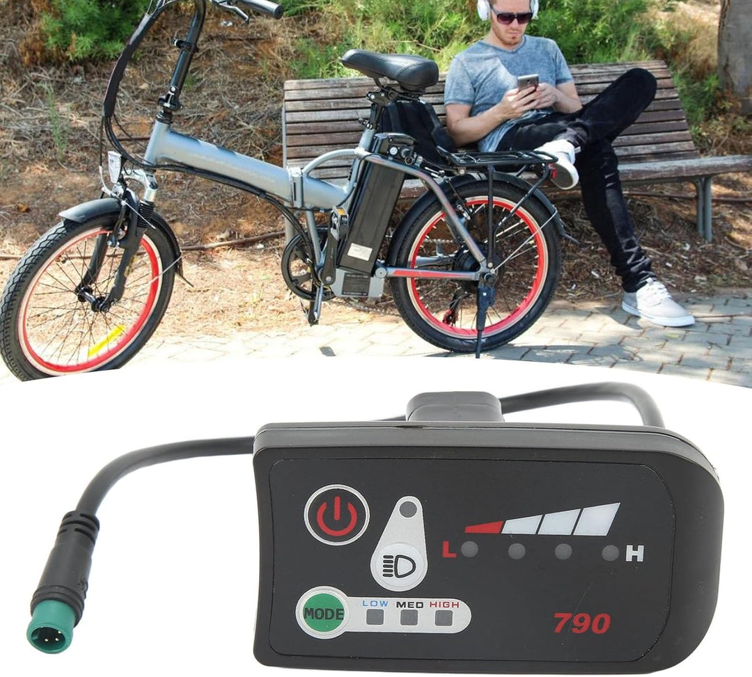 BuyWeek Elektrofahrrad LED Display, E-Bike LED Anzeigetafel wasserdichte 5P Stecker Elektrofahrrad L