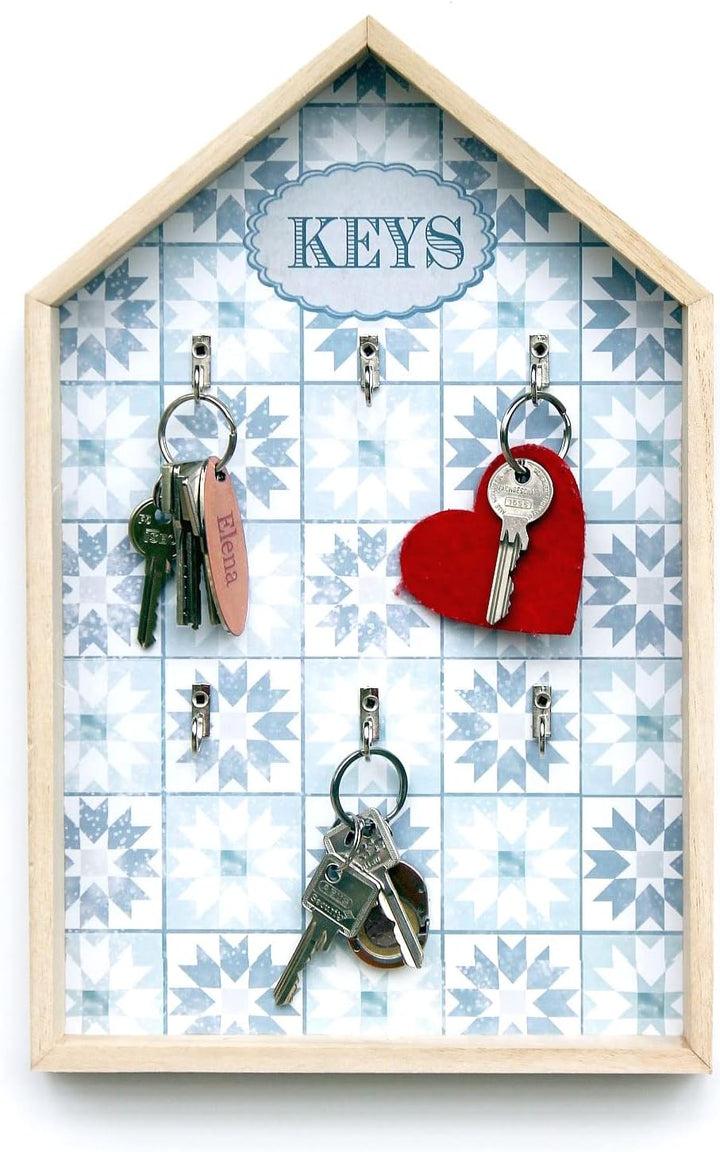 DENK Schlüsselkasten Weiss Holz Keys 32594 Schlüsselbox Schlüsselschrank Landhaus Vintage Shabby Chi