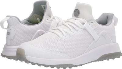 PUMA Herren Fusion Evo Golfschuh 40.5 EU Weit Puma White Quarry, 40.5 EU Weit Puma White Quarry