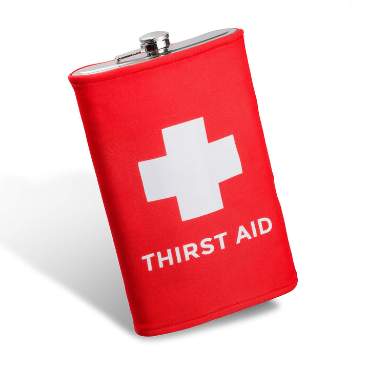 Froster Riesiger Flachmann – Thirst Aid, Grosser Flachmann aus Edelstahl XXL, 1.9 Liter, Geschenk fü