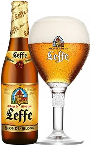 Leffe Glasses 33CL (Set of 4) Large Stem + 4 Leffe Beer Mats