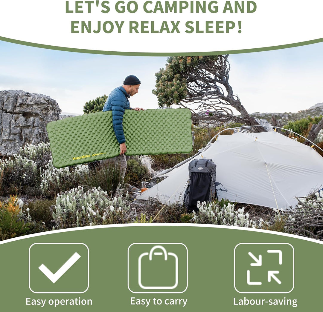 Naturehike Thermal Serie 4,6R- Camping Isomatte Ultralight 4 Jahreszeiten (-15℃) Selbstaufblasend mi