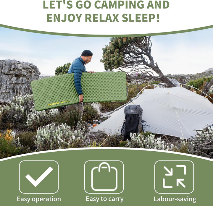 Naturehike Thermal Serie 4,6R- Camping Isomatte Ultralight 4 Jahreszeiten (-15℃) Selbstaufblasend mi