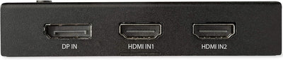 StarTech.com VS421HDDP HDMI-Video-Umschalter mit 4 Anschlüssen (3 x HDMI und 1x DisplayPort, 4K 60Hz