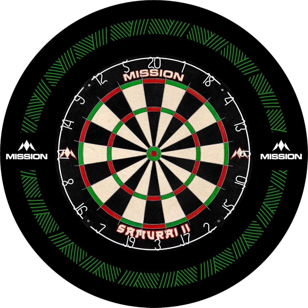 Mission Darts Pro Dartscheibe Surround | Uni Heavy Duty | 4 Farben und Designs Personalised Green Re