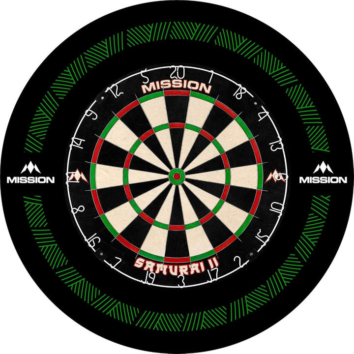 Mission Darts Pro Dartscheibe Surround | Uni Heavy Duty | 4 Farben und Designs Personalised Green Re