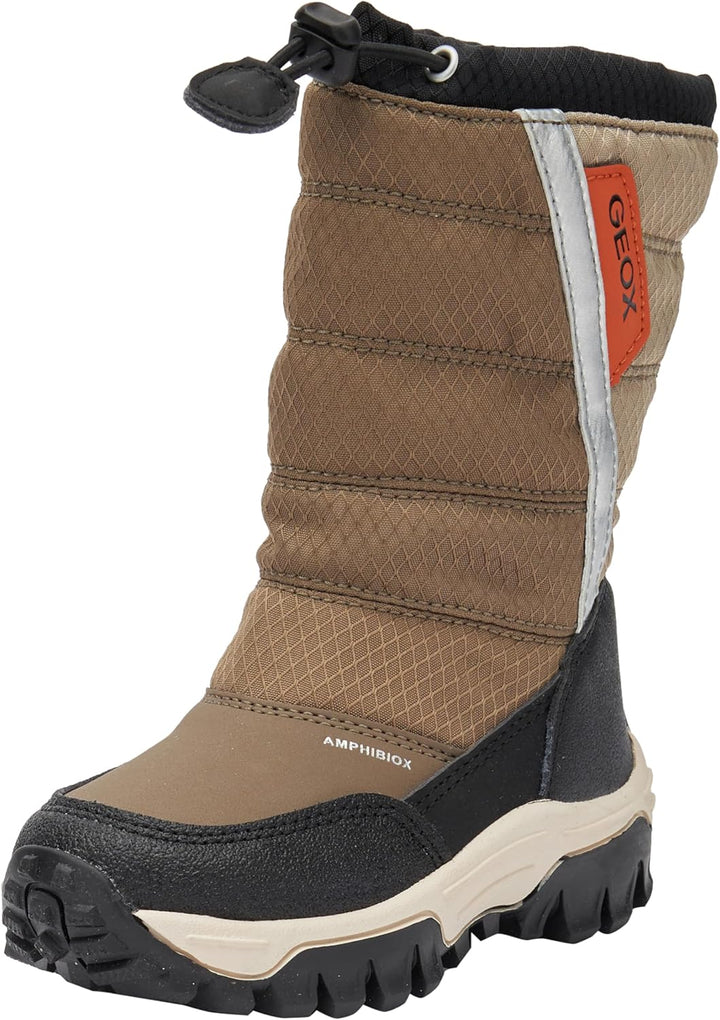Geox Jungen J Himalaya Boy B ABX Stiefel 24 EU Beige Black, 24 EU Beige Black