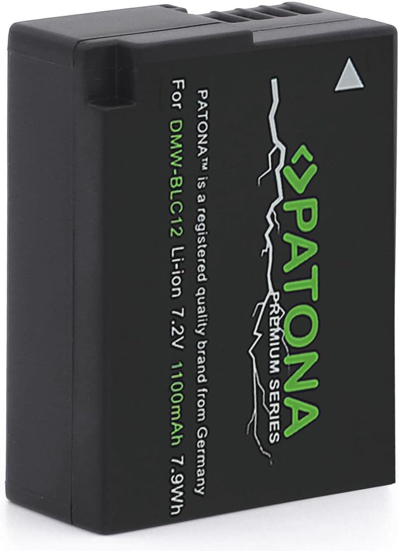 PATONA Premium Ersatz für Akku Panasonic DMW BLC12 E (echte 1100mAh) Lumix DC FZ1000 II G91 DMC GX8