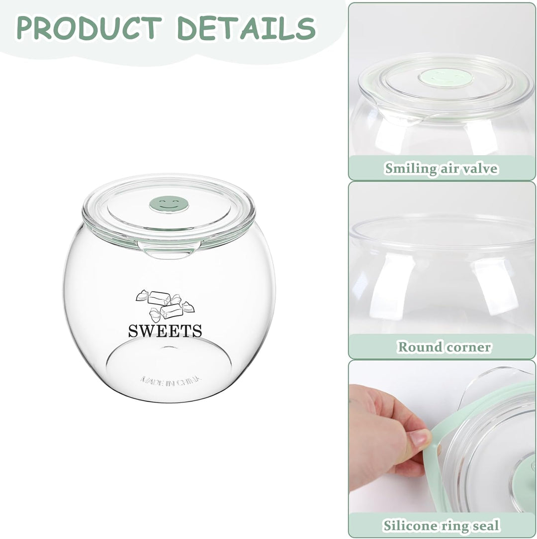 Keksdose mit Deckel aus Kunststoff – Luftdichter Keksbehälter 2,2L für Kekse, Snacks, Bonbons & Troc