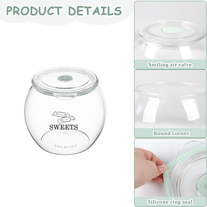 Keksdose mit Deckel aus Kunststoff – Luftdichter Keksbehälter 2,2L für Kekse, Snacks, Bonbons & Troc