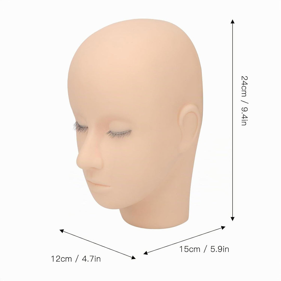 Wimpern-Mannequin-Kopf, 3 Schichten Silikon-Wimpern-Mannequin-Kopf mit Augenlidern, Wimpernverlänger