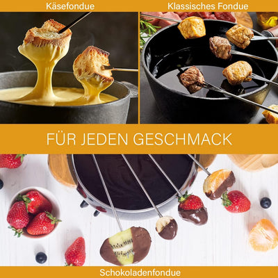 Clatronic Fondue-Fritteuse FFR 2916, 2in1 Benutzung, Bedienfeld mit Kontrolldisplay, 6 Fonduegabeln,