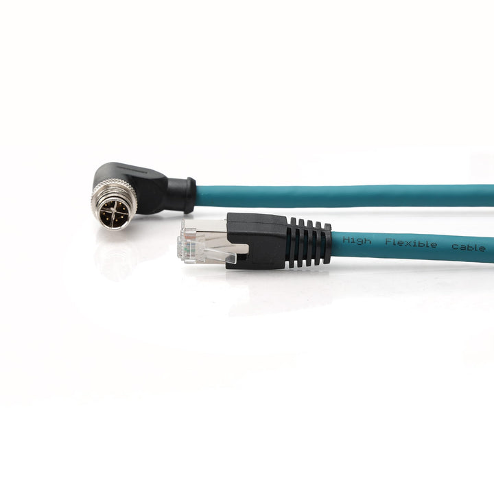 ZBLZGP Ethernet-Kabel M12, 8 Positionen, X-Code, Stecker auf RJ45, Cat6a, abgeschirmt, für Cognex-In