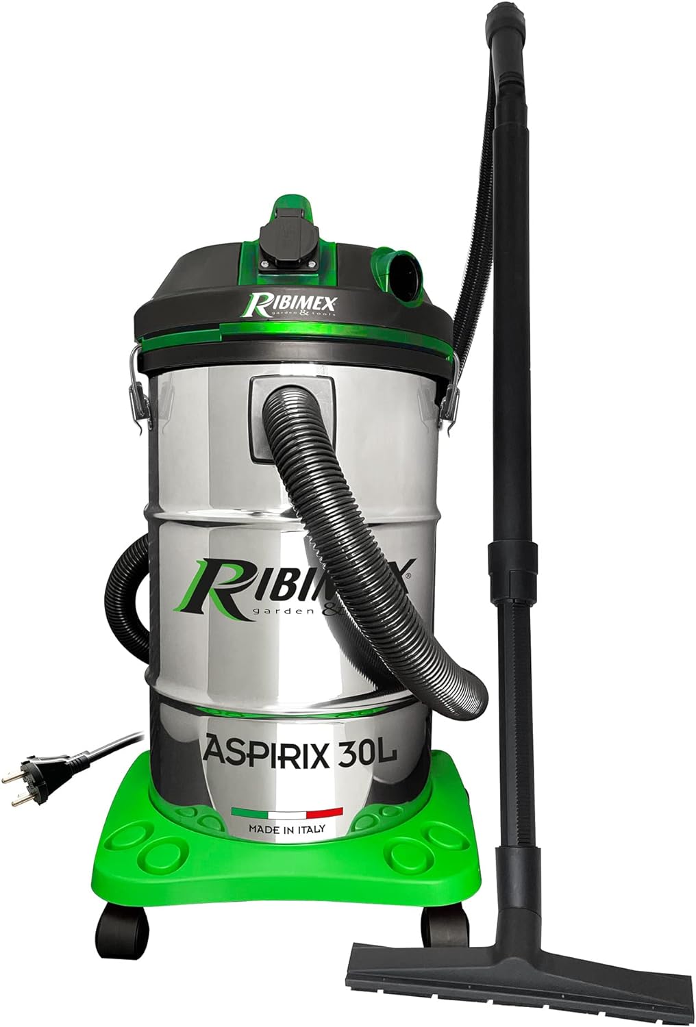 RIBIMEX Aspiri 30 L by PRASP30IT/PEX, RIBIMEX-PRASP30IT/PEX-Abfalleimer saugt Feststoffe und Flüssig