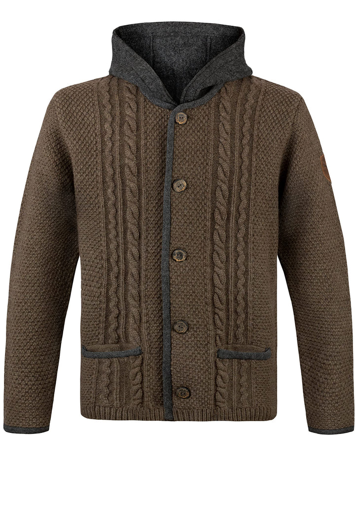 Stockerpoint Herren Milan Trachtenstrickjacke, Anthrazit