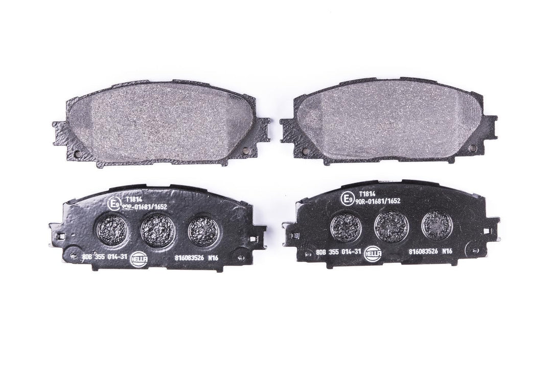 HELLA PAGID 8DB 355 014-311 Bremsbelagsatz - T1814 - Dicke/Stärke: 15.6mm - Bremssystem: Akebono - n