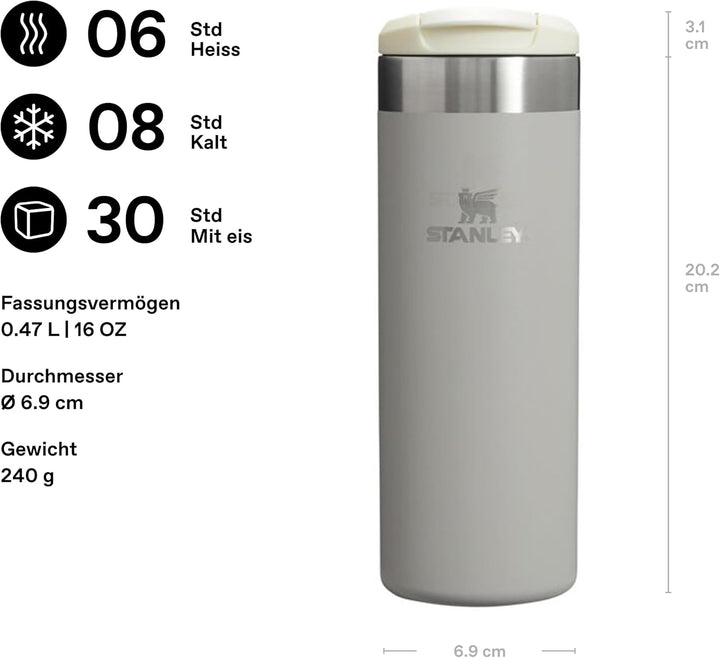 Stanley Aerolight Transit Thermobecher - Hält 4-6 Stunden Heiss - Spülmaschinenfest - Kaffeebecher T