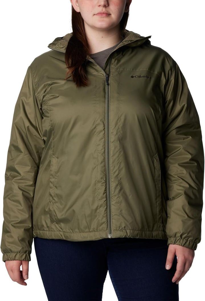 Columbia Damen Switchback Iii Jacke, Wasserdicht & Atmungsaktiv, Verstaubar Regenjacke 1X Steingrün,