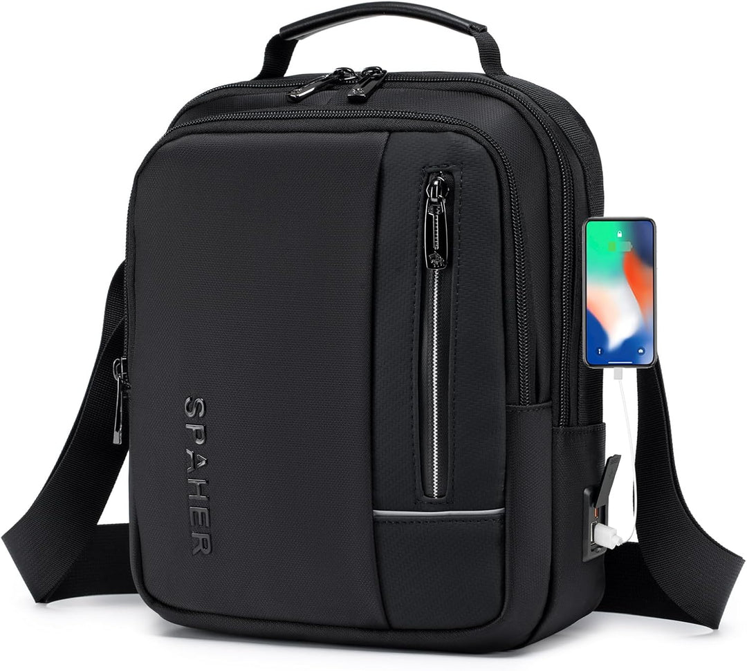 SPAHER Herren Handtaschen Zum Umhängen Umhangetasche Mann Schultertasche Männer Herrentasche Zum Umh