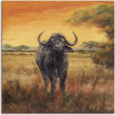 ARTland Leinwandbilder Wandbild Bild auf Leinwand 50 x 50 cm Tiere Wildtiere Malerei Orange A5YT Büf