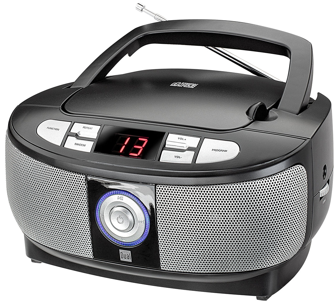 Dual 74575 P 49-1 Boombox mit CD-Player (UKW-Radio, LED-Display, Netz- oder Batteriebetrieb) schwarz