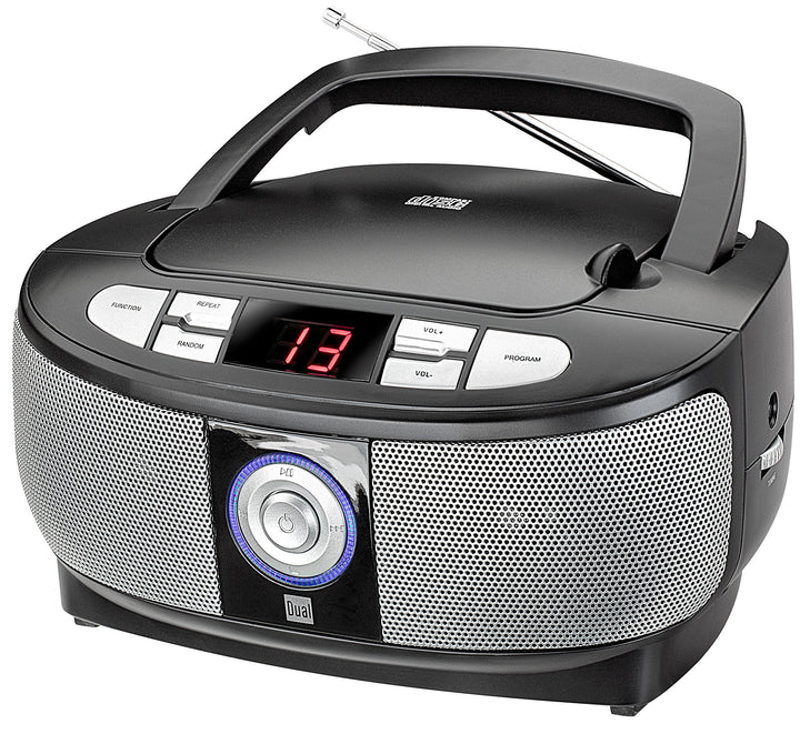 Dual 74575 P 49-1 Boombox mit CD-Player (UKW-Radio, LED-Display, Netz- oder Batteriebetrieb) schwarz