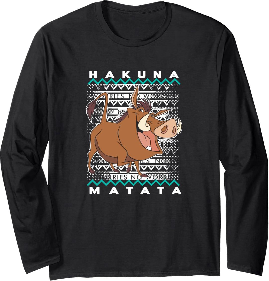 Disney Lion King Pumbaa Ugly Weihnachten Langarmshirt