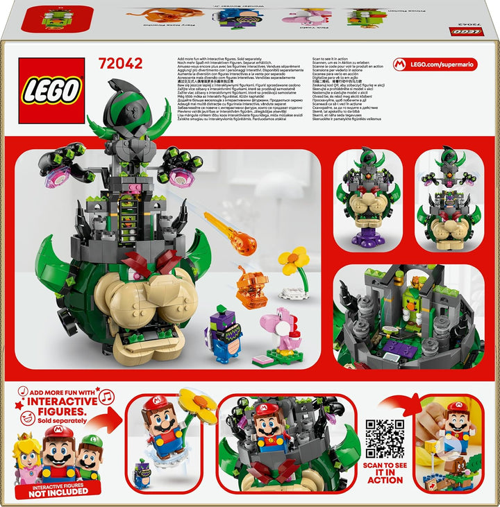 LEGO Super Mario Prinz Florian & Schloss Bowser - Interaktives Spielzeug mit 4 Figuren - Pinker Yosh